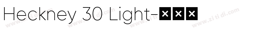 Heckney 30 Light字体转换